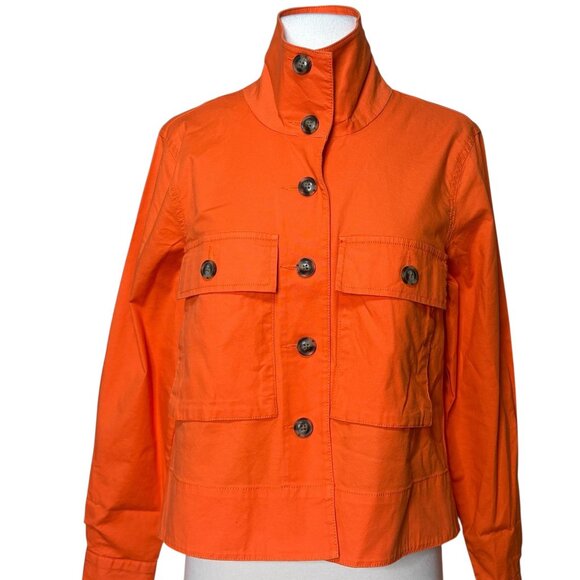 Cabi Resort Jacket Orange Button Front Lightweight Size Small - Picture 3 of 8